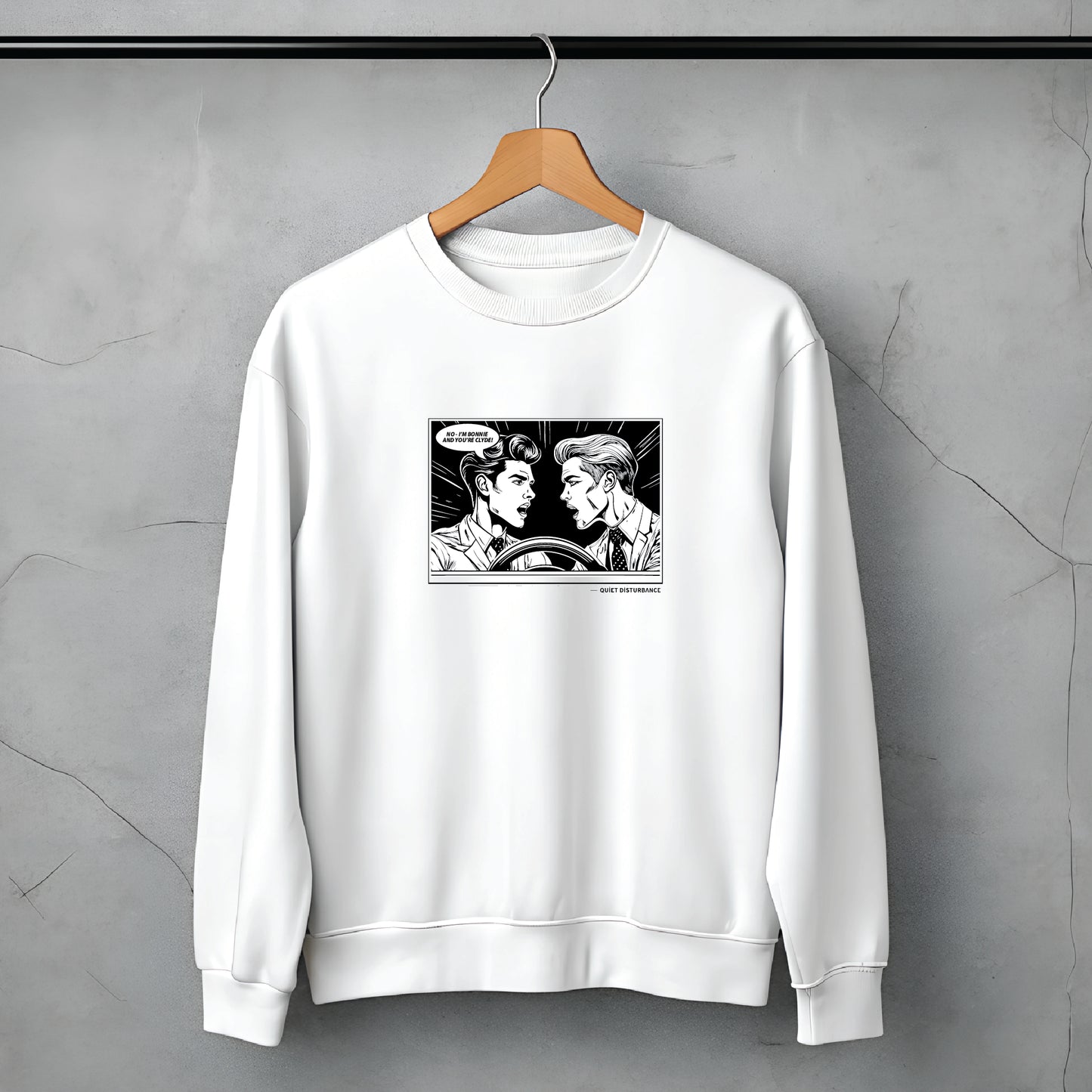 "Bonnie & Clyde" Premium Drop Shoulder Sweatshirt