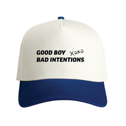 "Good Boy / Bad Intentions" Two-Tone Snapback Cap