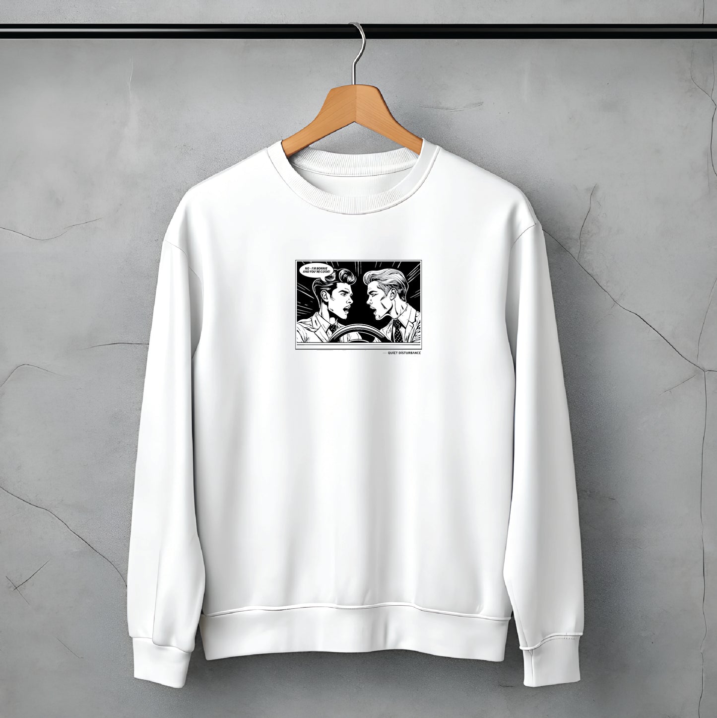 "Bonnie & Clyde" Premium Drop Shoulder Sweatshirt