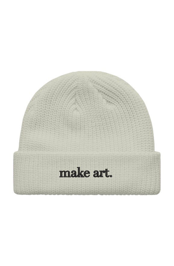 "make art." Embroidered Fisherman Beanie